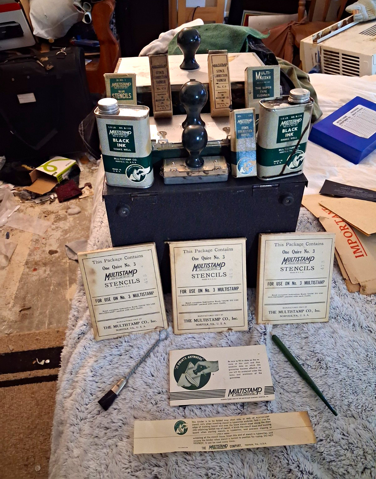 1927 Vintage Multistamp Duplicator Combination Set No 7 3 1 Stencil Printing