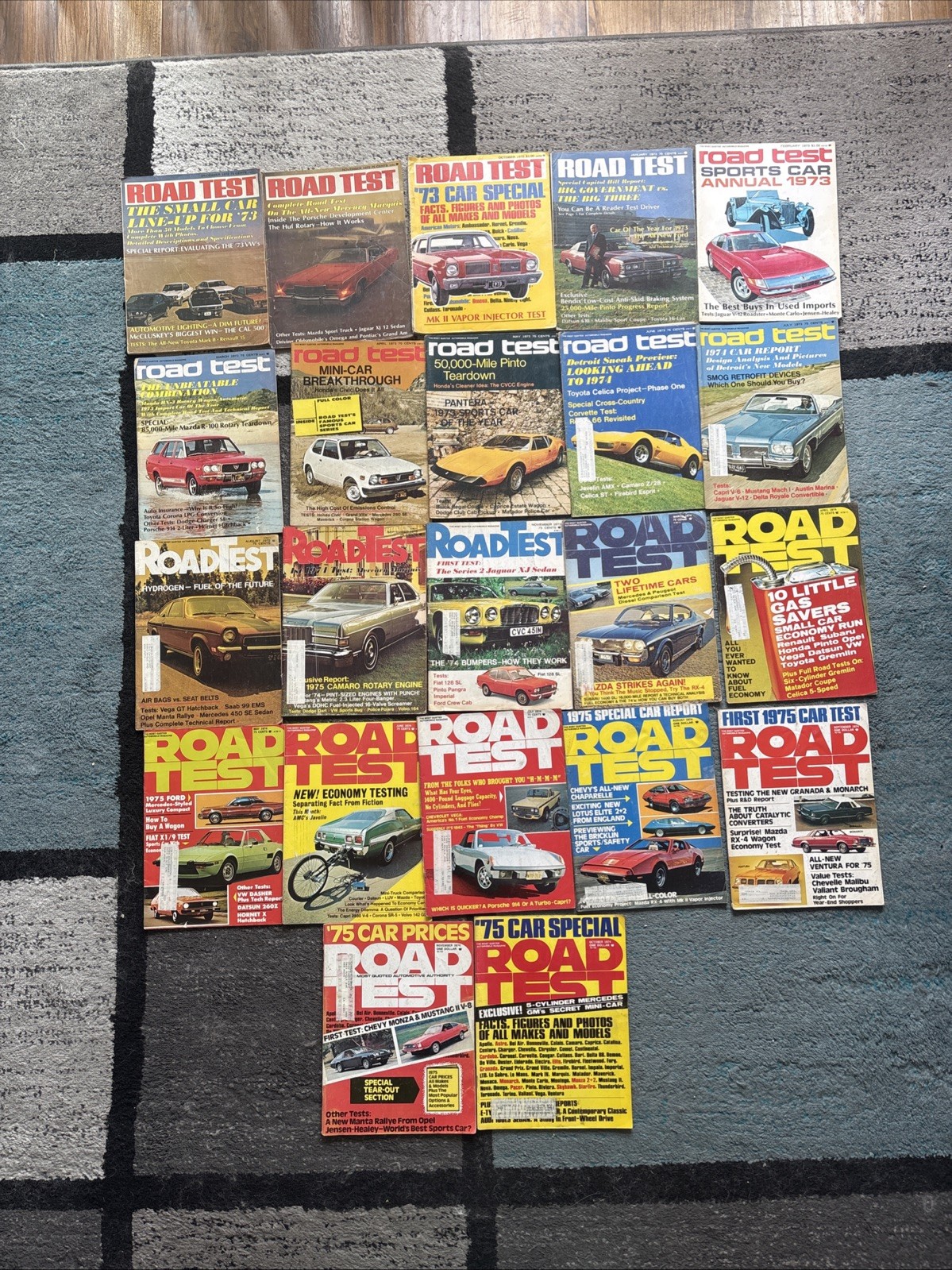 Vintage Road Test Car Magazine Lot (22) Issues 1972 1973 1974 