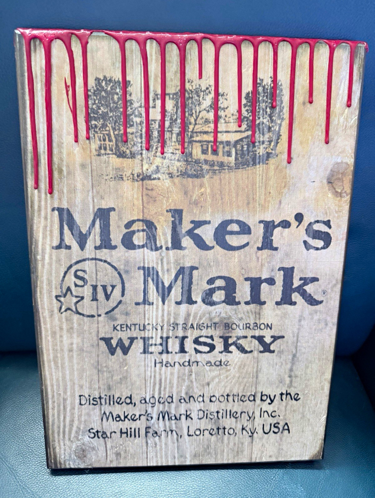 Maker\'s Mark Kentucky Straight Bourbon Whisky Distillery Advertising  15x11 Sign