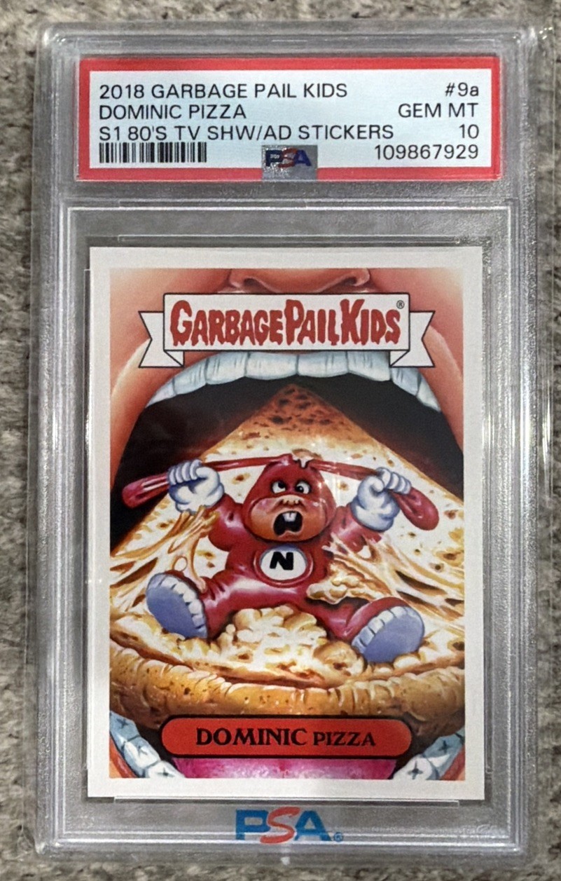 2018 GARBAGE PAIL KIDS S1 80'S TV SHOWS & ADS #9a Dominic Pizza PSA 10 Pop 1