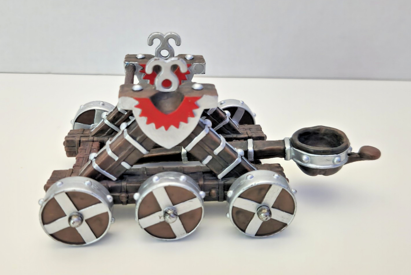 Catapult Medieval Siege Weapon Red / Silver 3