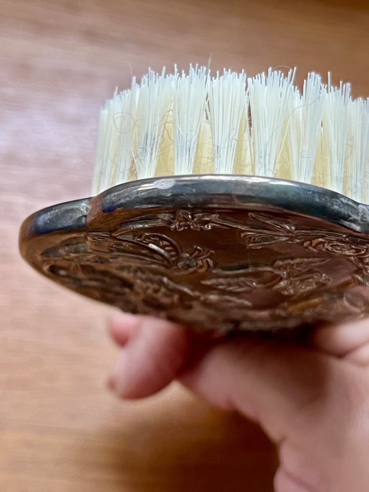 Vintage Antique Silver-Plated Brush