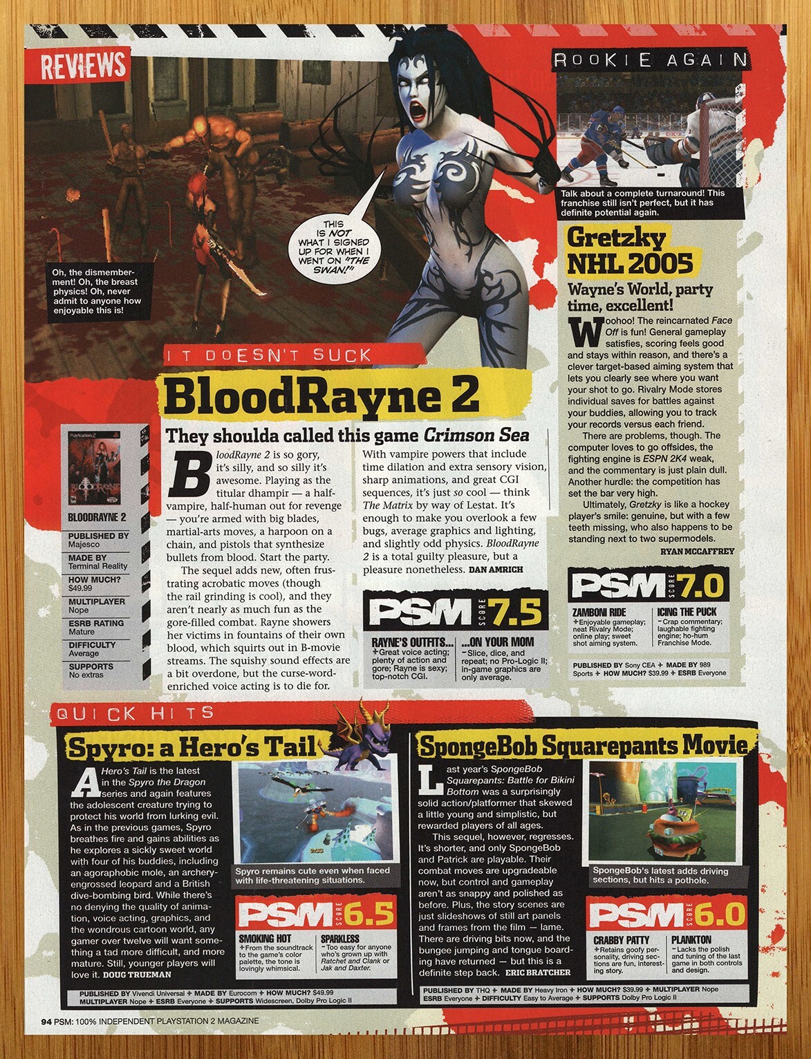 2003 BloodRayne 2 PS2 Xbox Print Ad/Poster Authentic Video Game Promo Wall Art