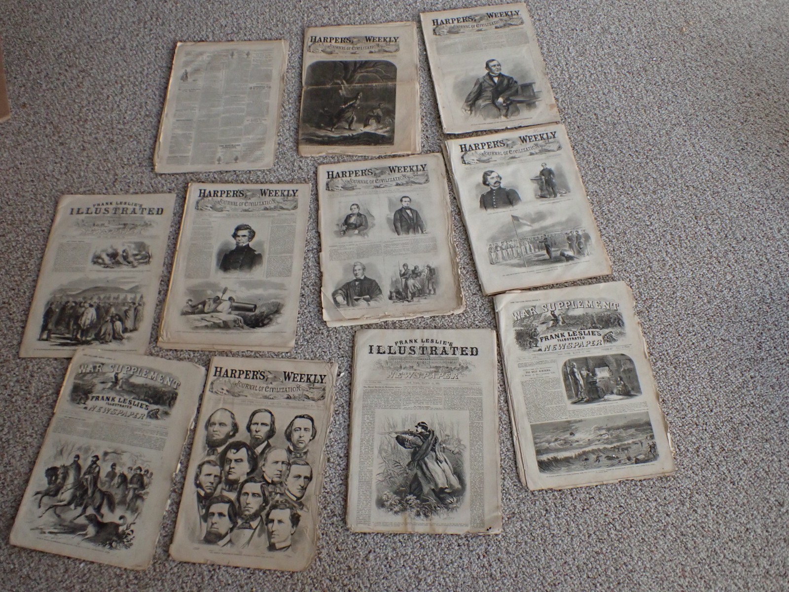 HARPERS WEEKLY CIVIL WAR JOURNAL OF CIVILIZATION 14 volumes 1862-1865