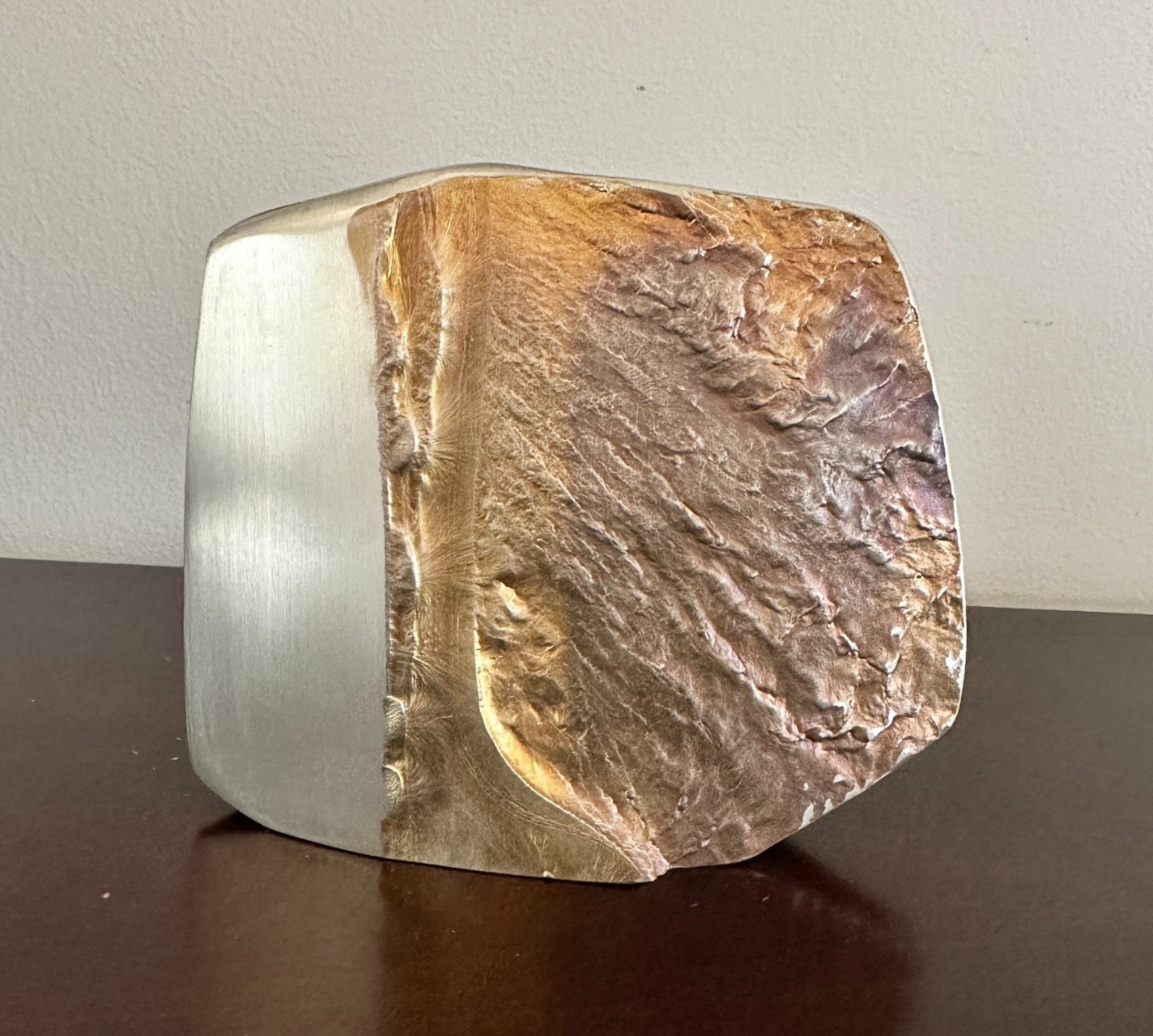 Vintage Helgi Joensen Modernist Brutalist Style Tinn Pewter Vase Made in Norway