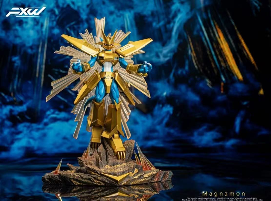 FXW Studio Digimon Magnamon Resin Model Painted Statue In Stock H33cm