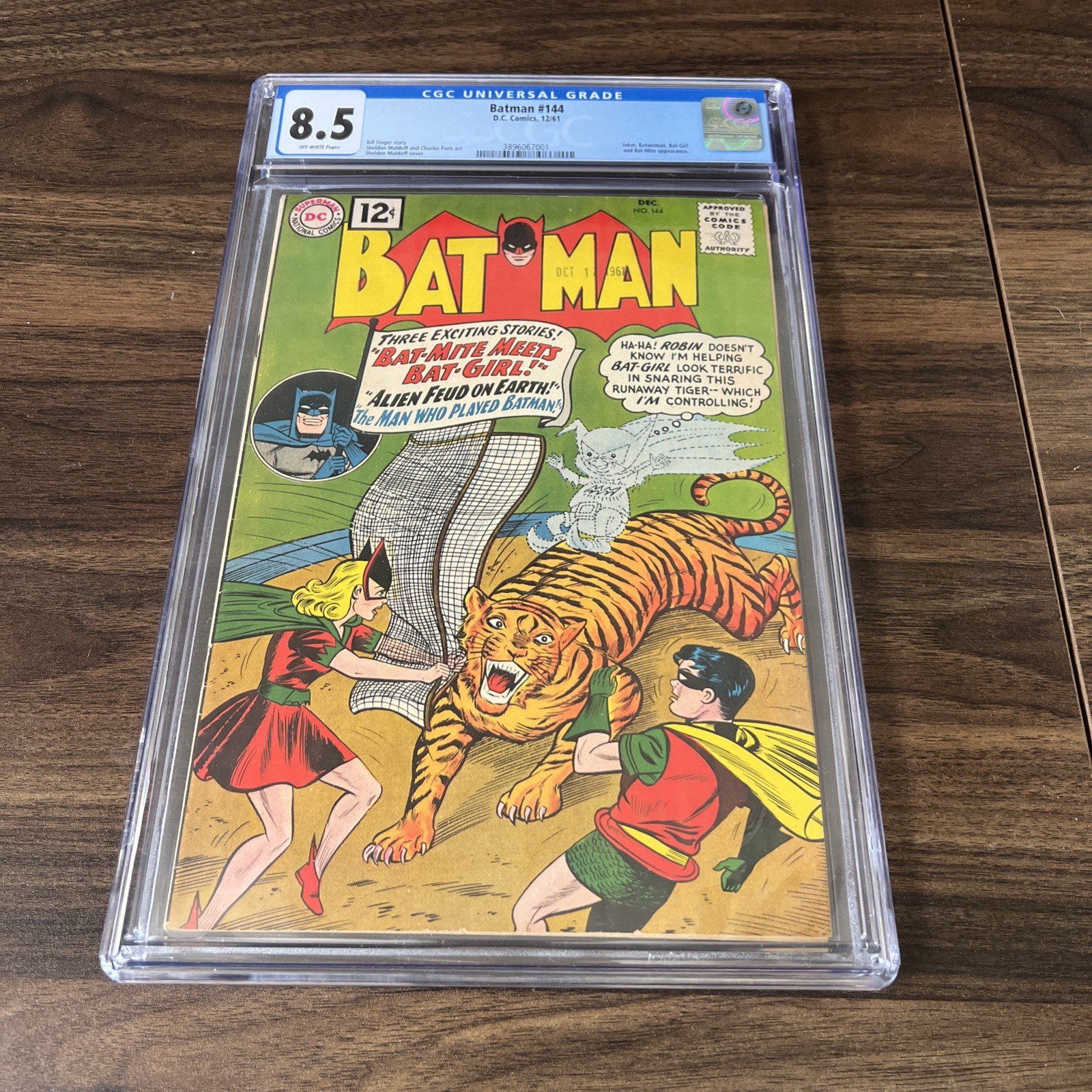 Batman #144 (DC Comics 1961) CGC 8.5 Joker Bat-Girl Bat-Mite Appearance