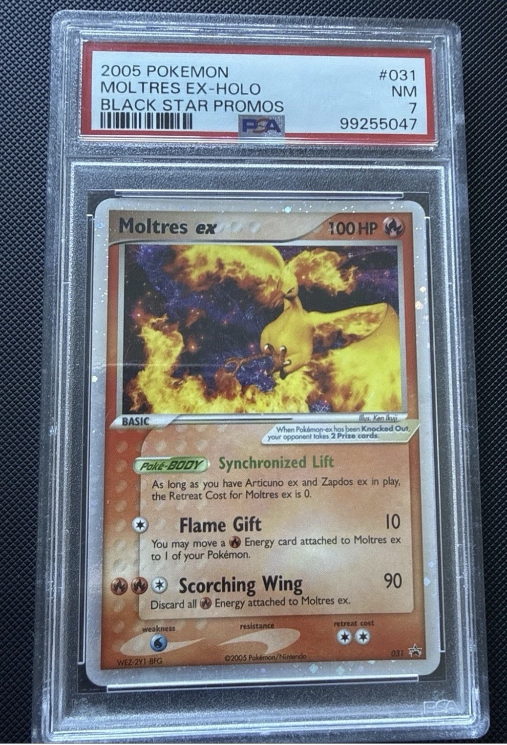 Pokemon Moltres Ex Black Star Promo PSA 7 Near Mint Condition Vintage Card