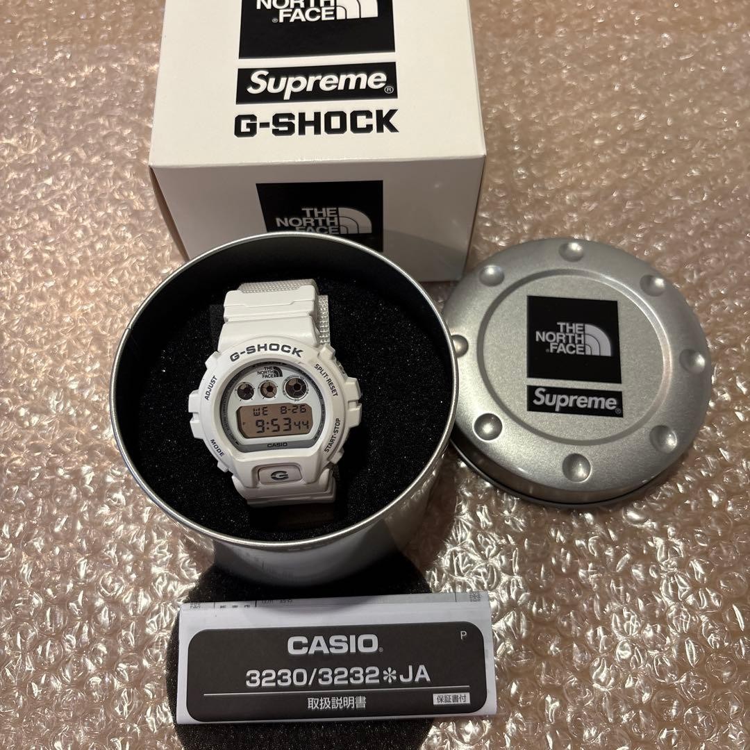 G-SHOCK x THE NORTH FACE Digital Watch White Collaboration Limited Edition