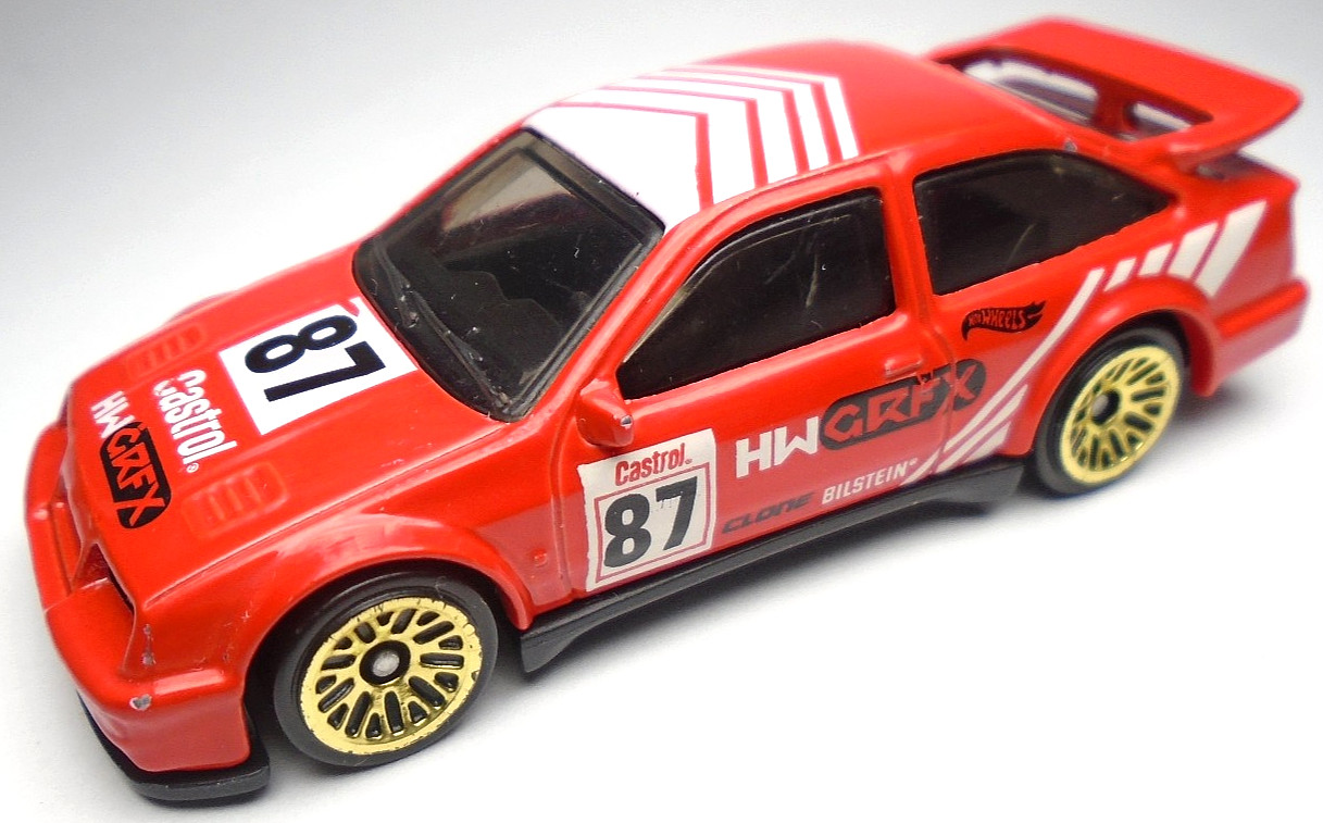 2022 HOT WHEELS \'87 FORD SIERRA COSWORTH #87 RED DIECAST 2 7/8\