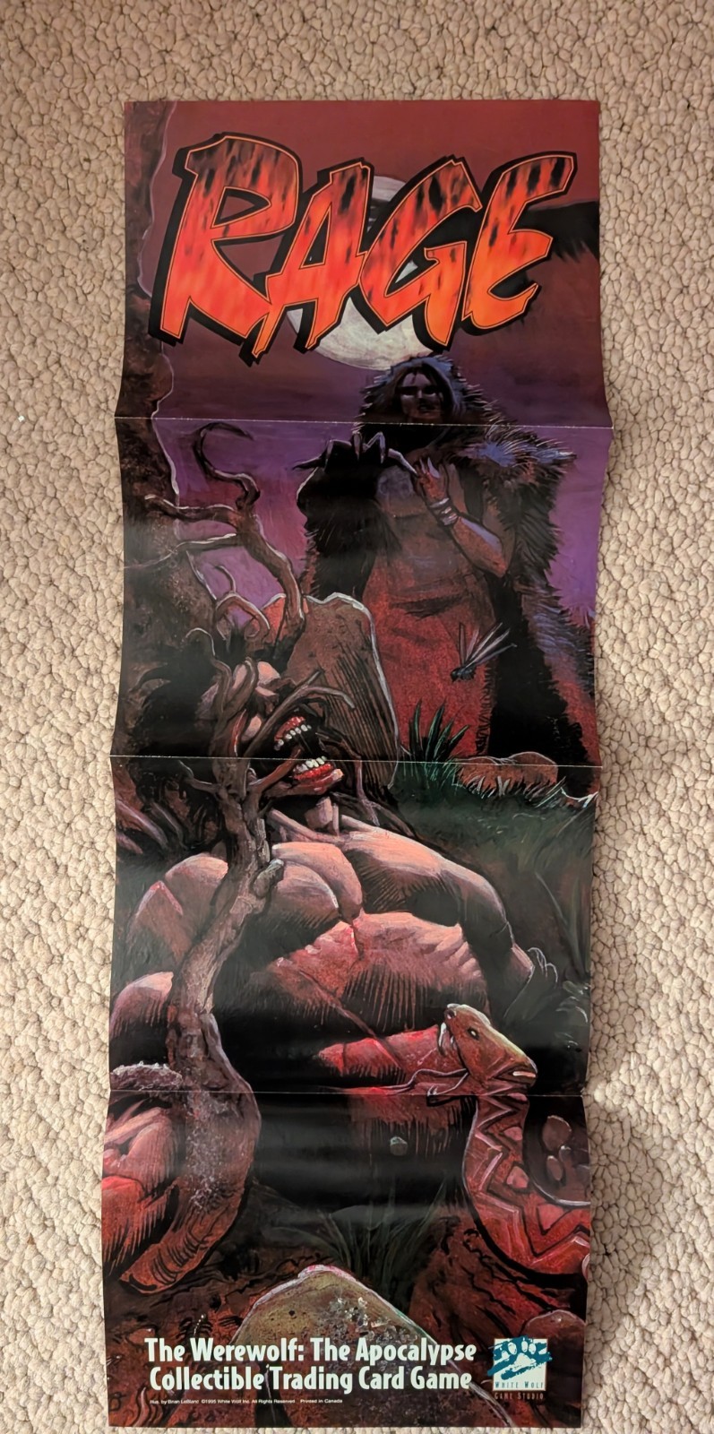 1996 Rage CCG Apocalypse Print Poster White Wolf TCG Card Game Art