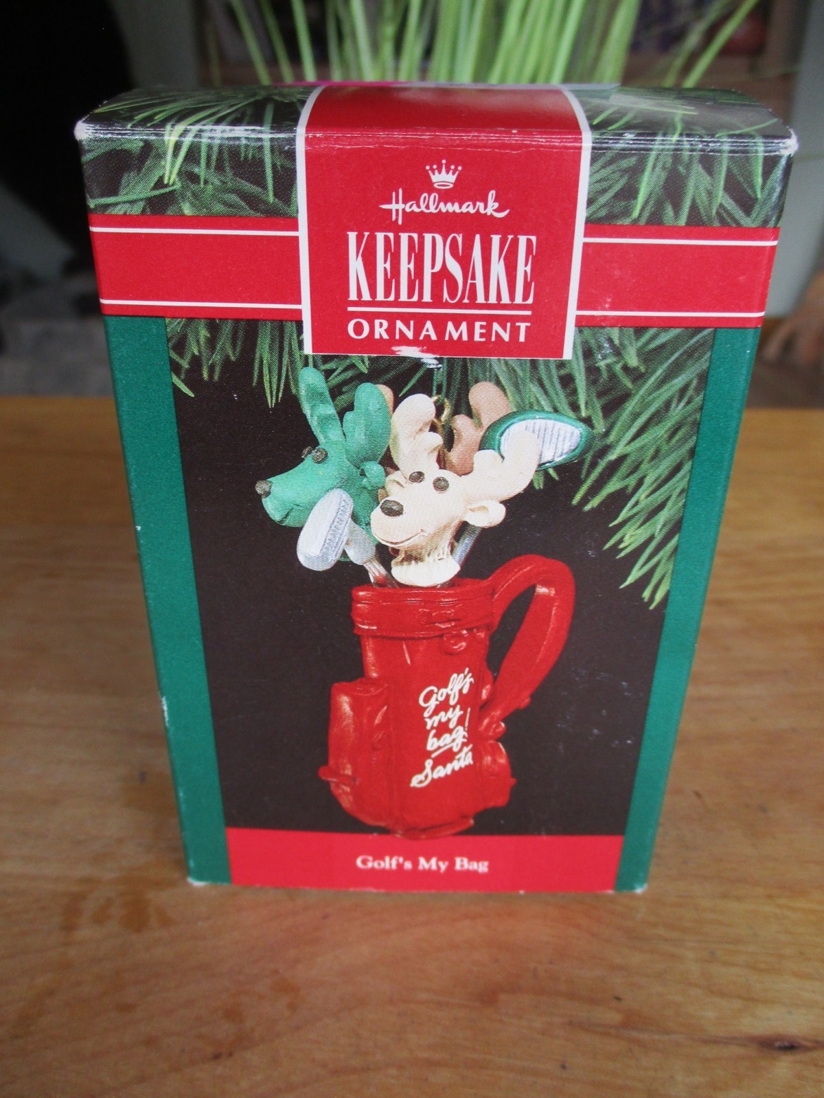 Hallmark Keepsake 1990 Golf's My Bag Christmas Ornament Golf