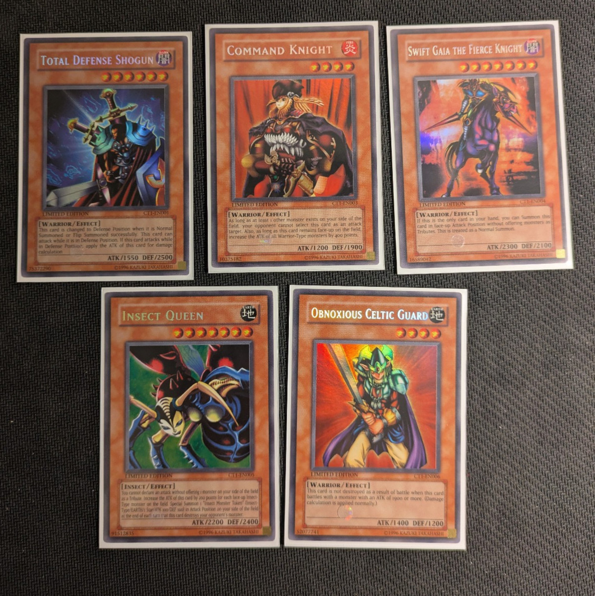 Yugioh Collectors Tins 2004 CT1 5/6 Complete Super Foiling Error Set MP-NM