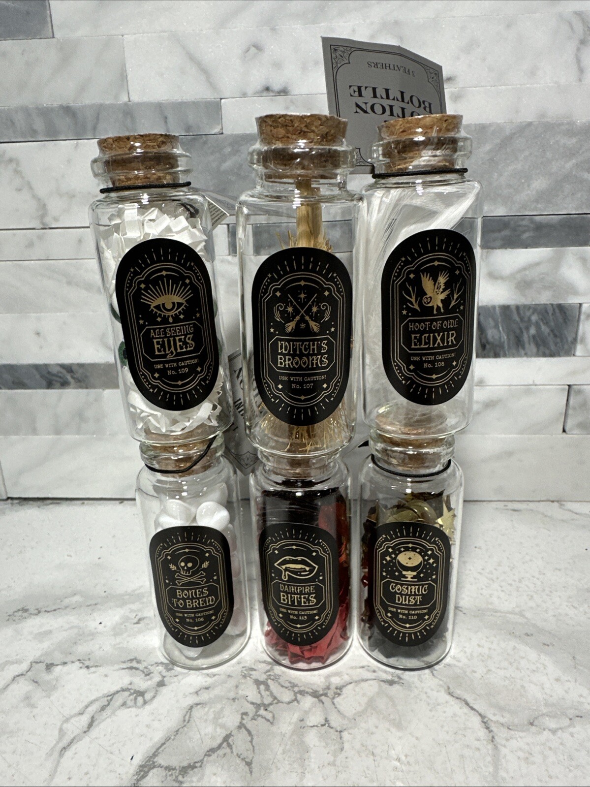 2024  Target Bullseye Playground Halloween Set Of 6 Mini Potion Bottles 