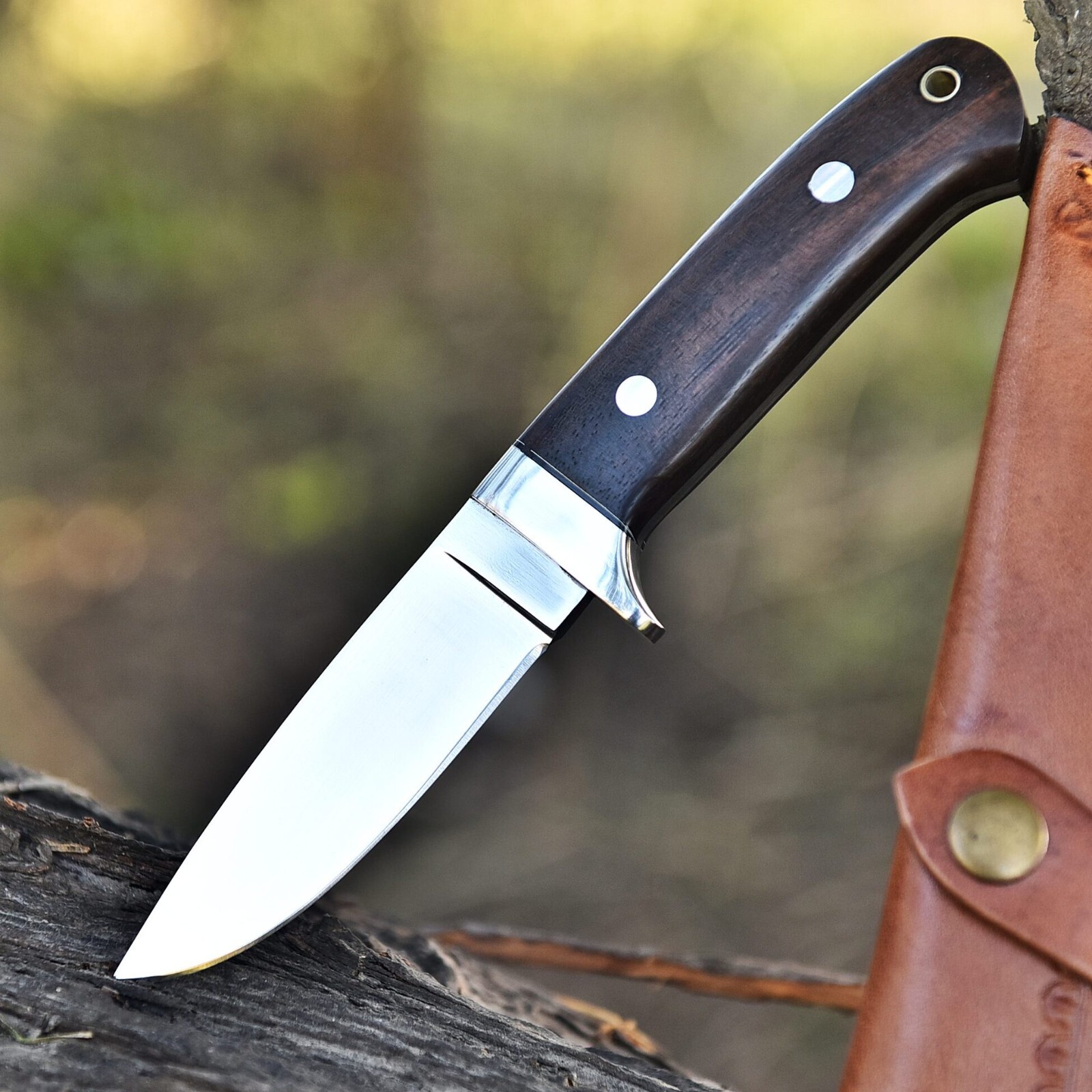 Custom HandFordge Fixed Blade Damascus Steel Skinner knife Tactical knife D2