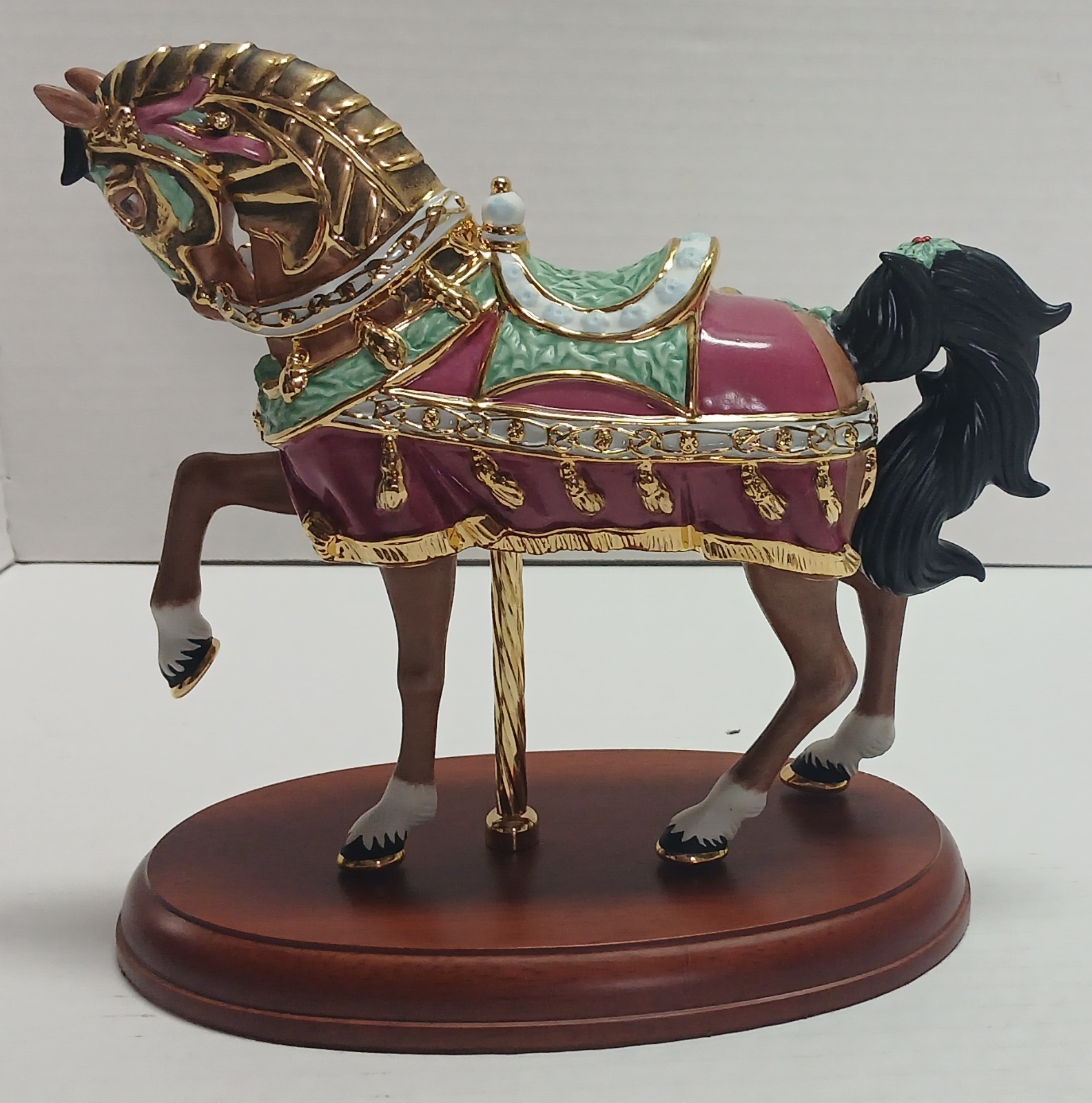 Lenox 2010 Medieval Christmas Carousel Horse Limited Edition Porcelain Figurine