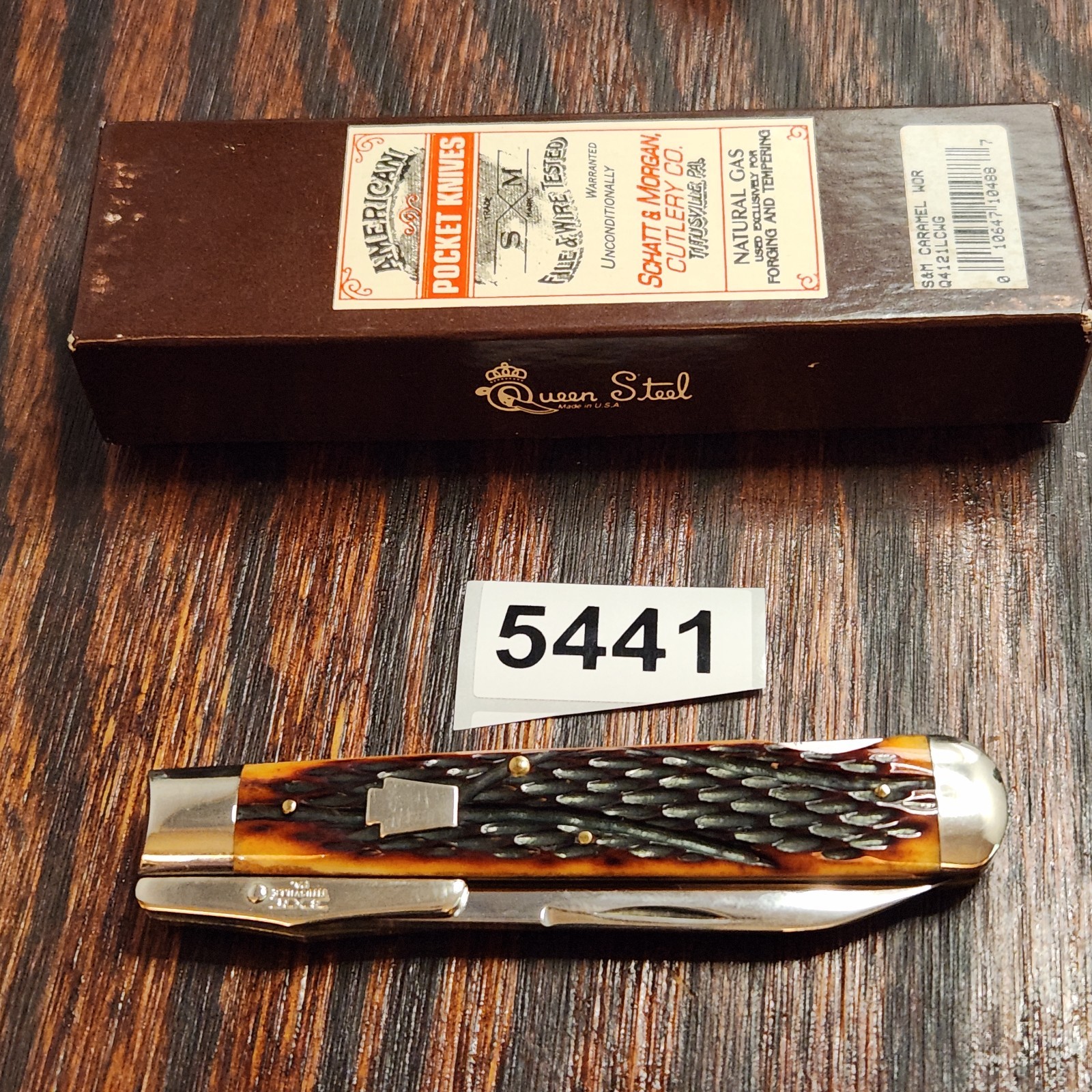 Schatt & Morgan Swing Guard Lockback Knife Made In USA By Queen 2003 4.5\