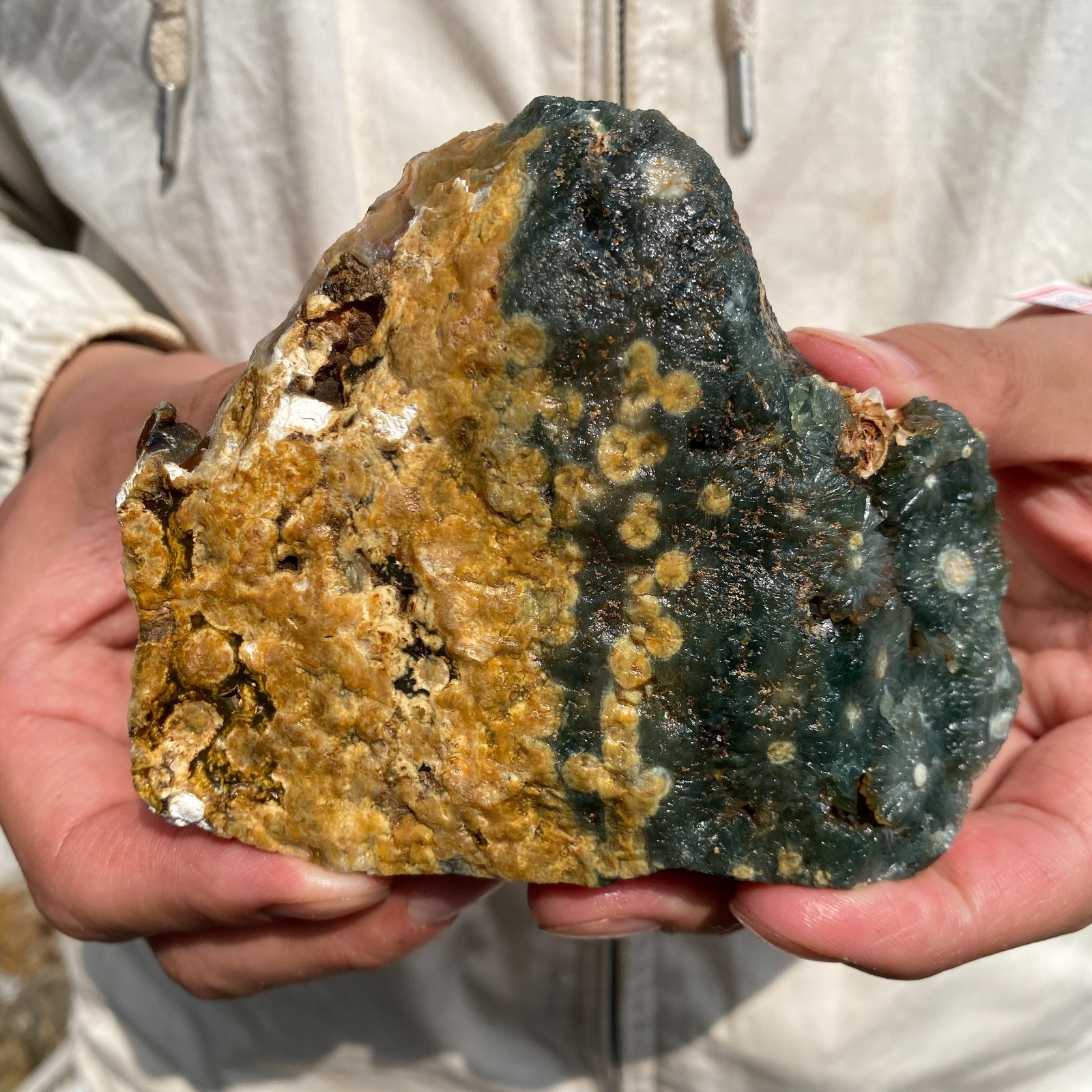 320G Rare Natural Raw Ocean Jasper Rough Quartz Crystal Mineral SpecimeM