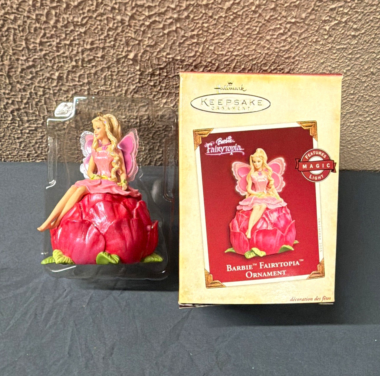 Hallmark Keepsake Barbie Fairytopia Magic Light Up Fairy Christmas Ornament Pink