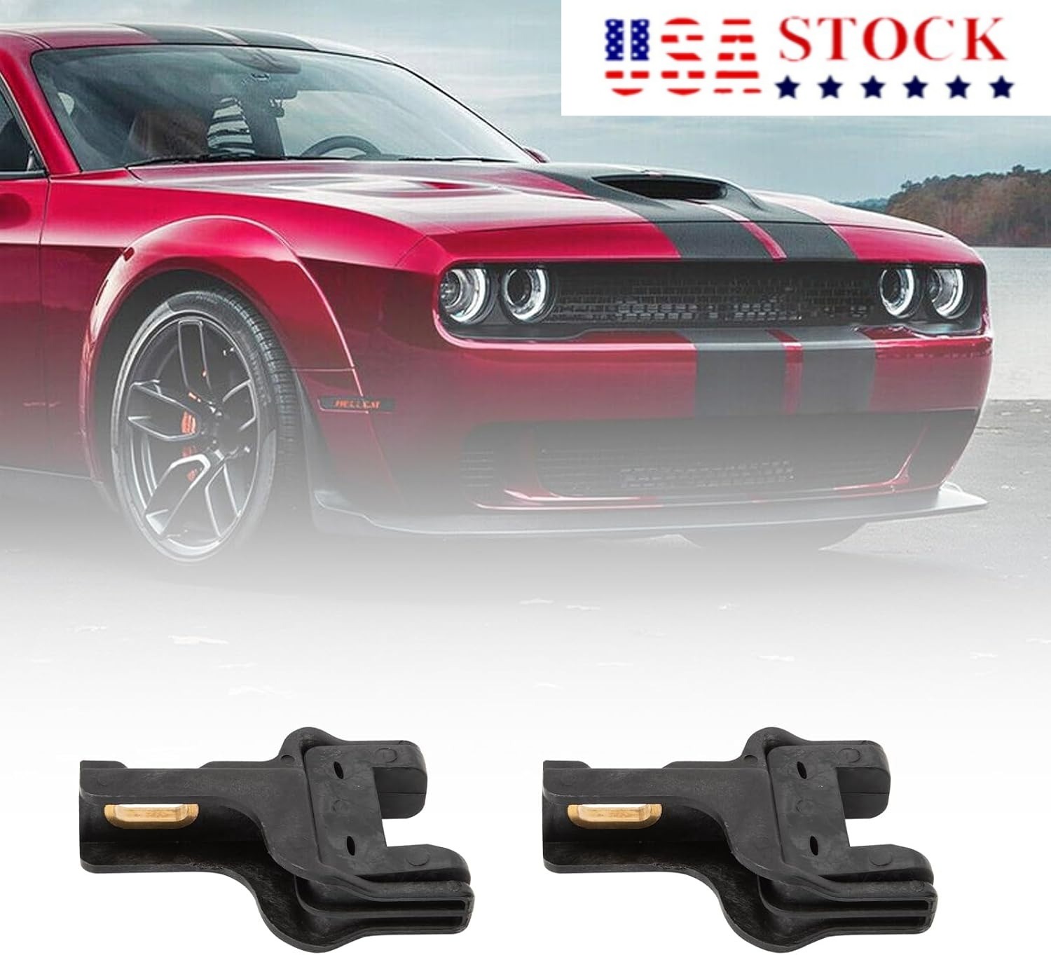 Pair of Upper Radiator Support Insulators Left, Right Fit for Charger 2006-2023
