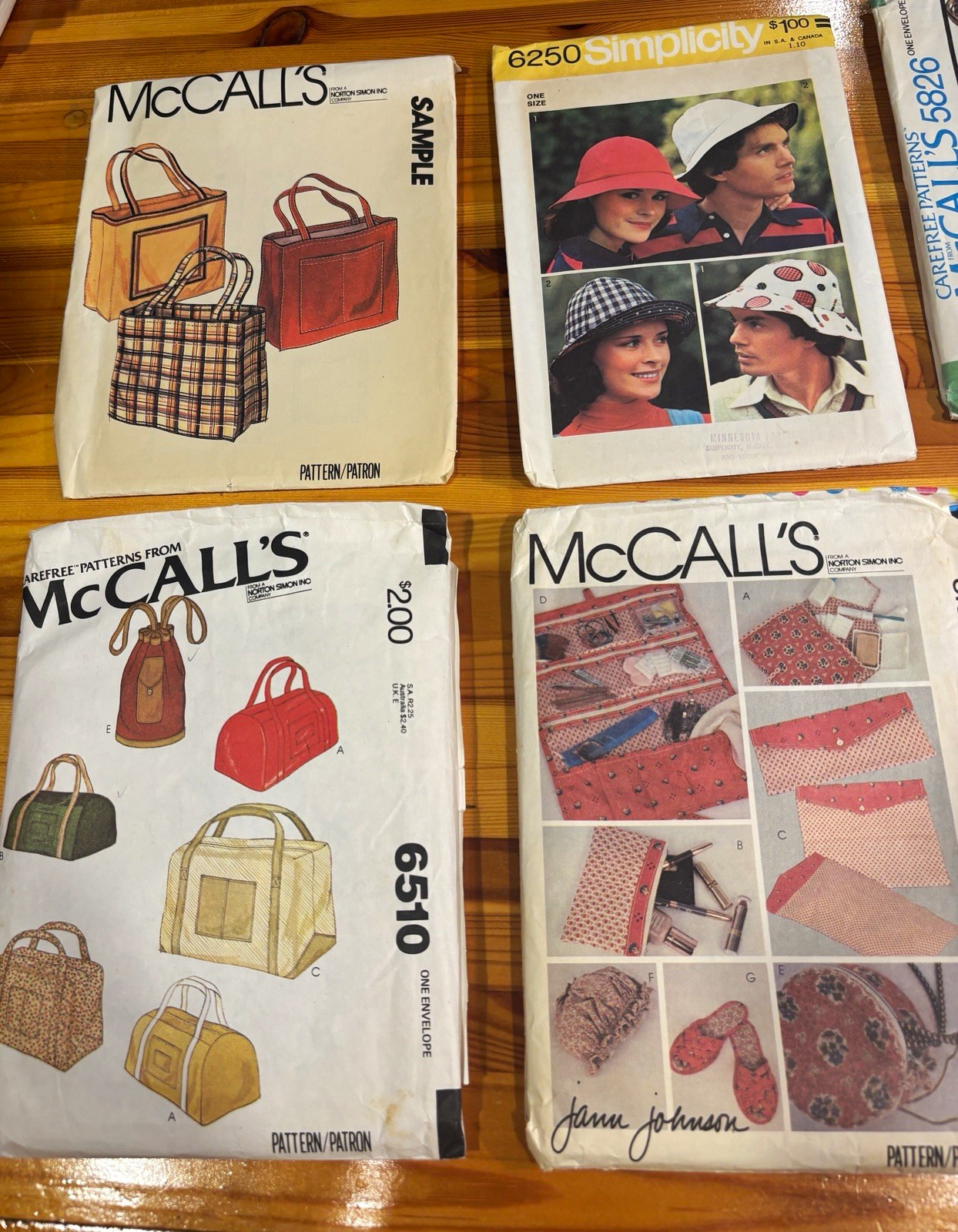 Vintage 1970s Craft & Accessory Sewing Pattern Lot - Set of 8 (McCall's, Vogue)
