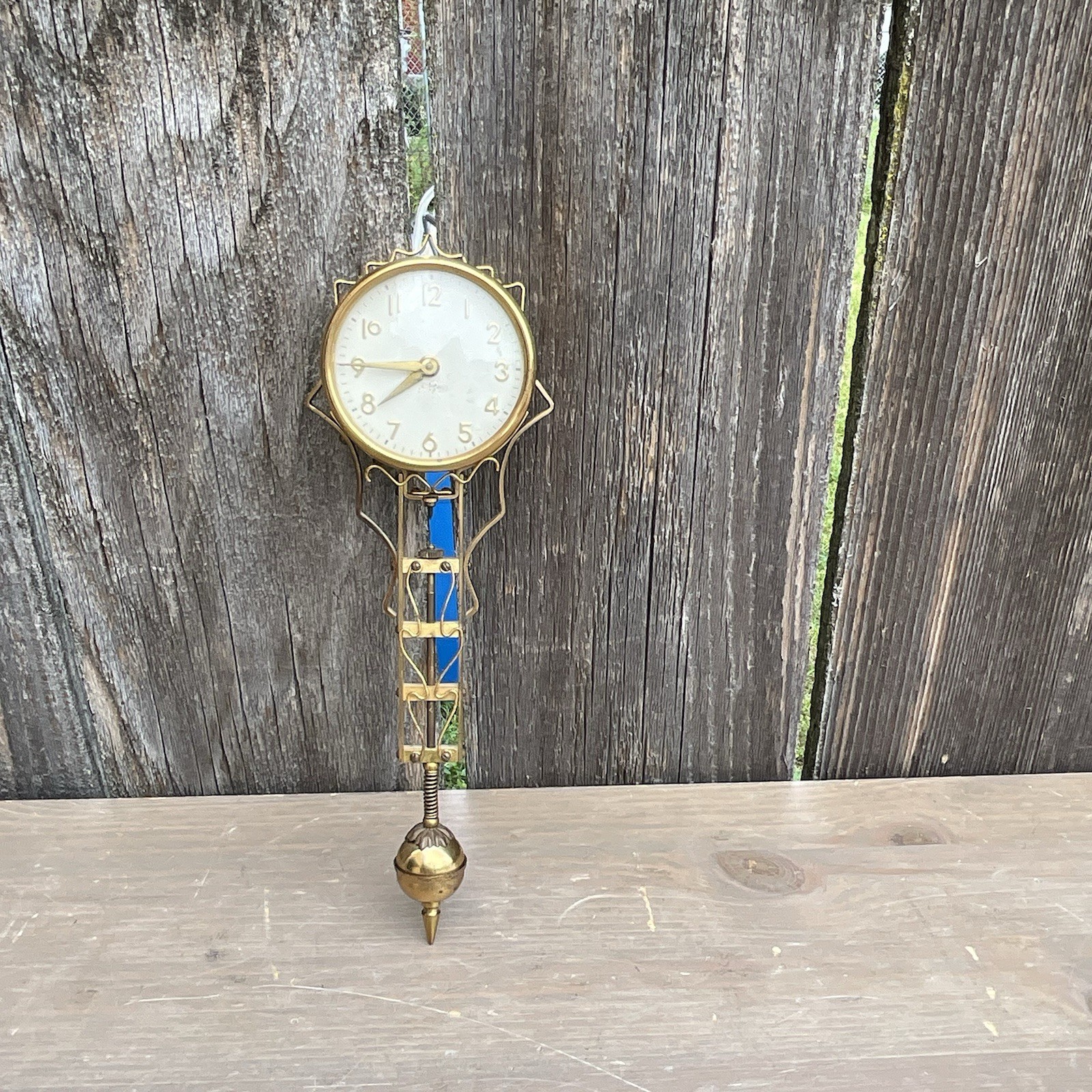vintage german swinging arm novelty statue clock movement , linden , project