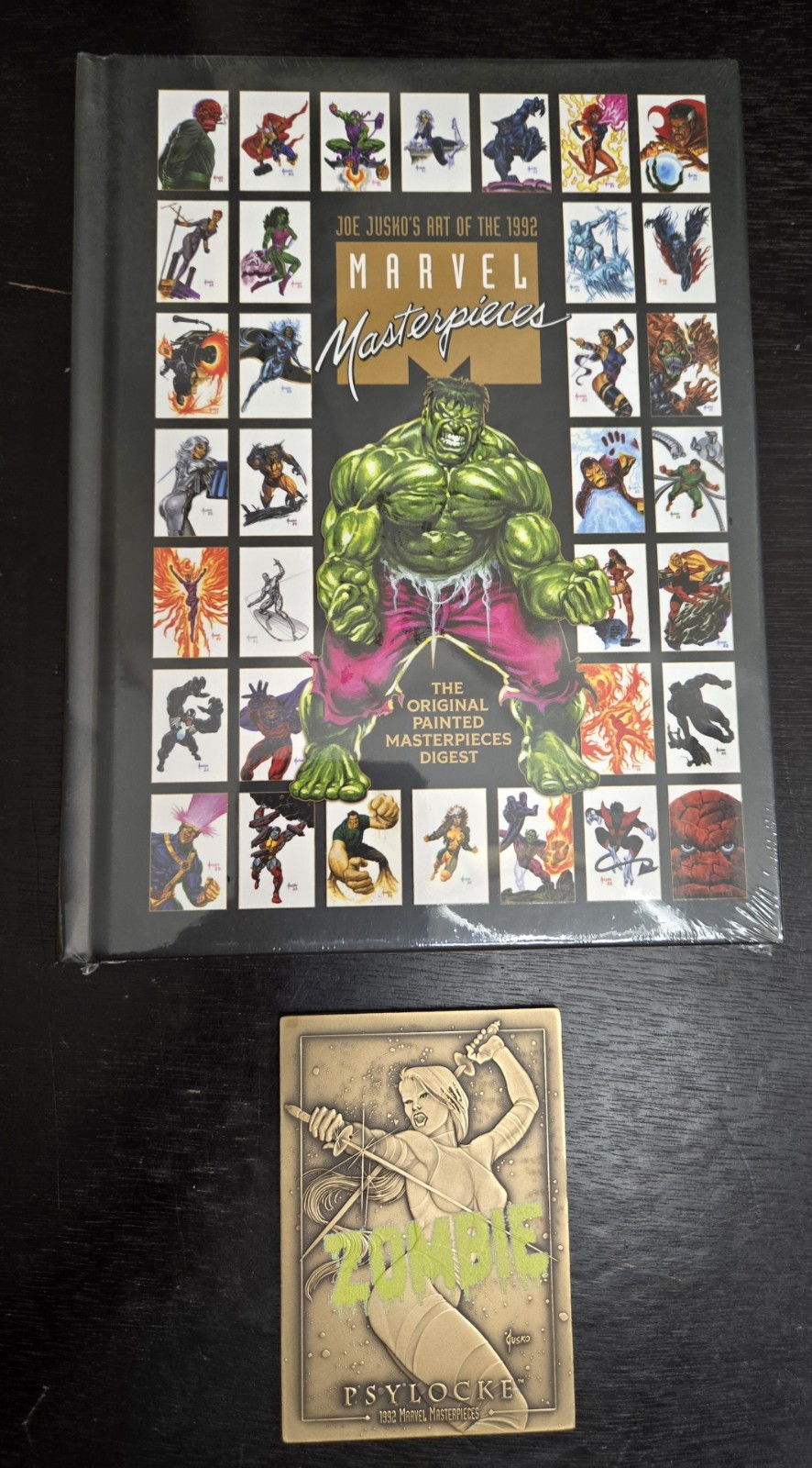 Joe Jusko Marvel Masterpieces Sealed Digest + Psylocke YELLOW Zombie Bronze #348