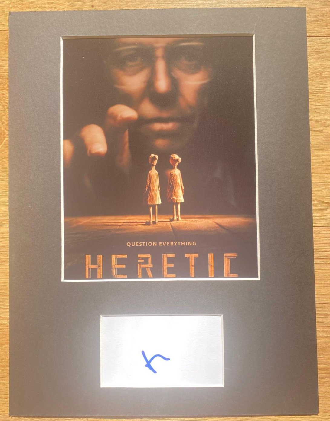 Hugh Grant    **HAND SIGNED**   16x12 mounted display  ~  Heretic ~ AUTOGRAPHED