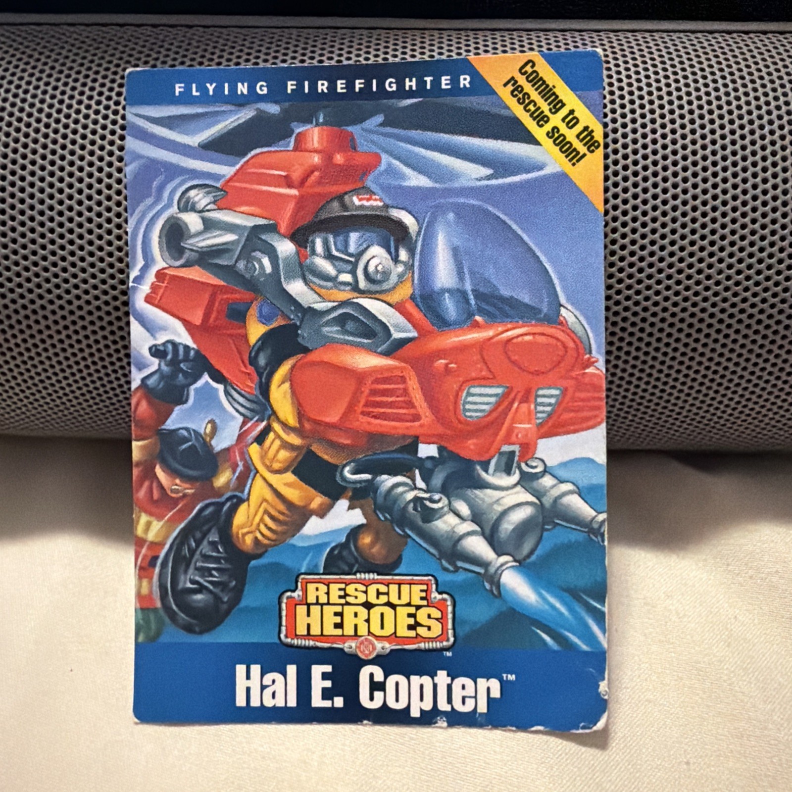 1998 Fisher-Price Mattel Rescue Heroes Hal E. Copter Flying Firefighter NM