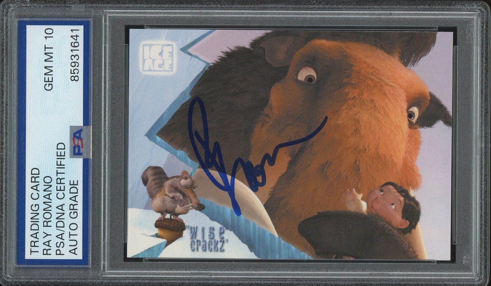 2002 Hero Factory #64 Ray Romano Signed Manny Ice Age Rookie Card PSA AUTO 10 RC