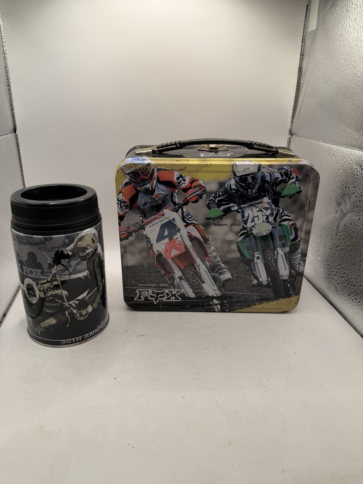 Ricky Carmichael/stewartMetal Lunchbox Collectible Fox Racing Honda Vintage Moto