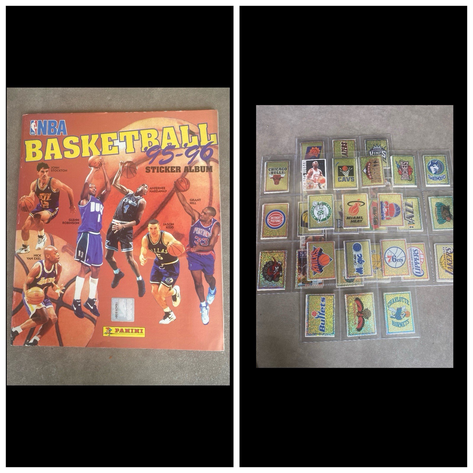 PANINI FULL SET NBA BASKETBALL 1995/96 + EMPTY ALBUM. JORDAN O'NEAL MINT ROOKIE