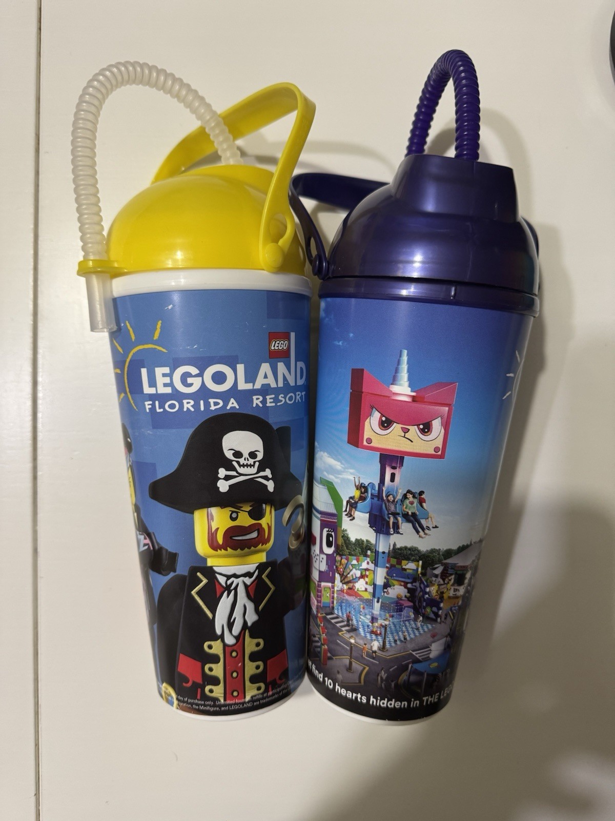 LEGOLAND Florida Souvenir Cup 24 Oz. Insulated Cup & Straw Collectible SET OF 2