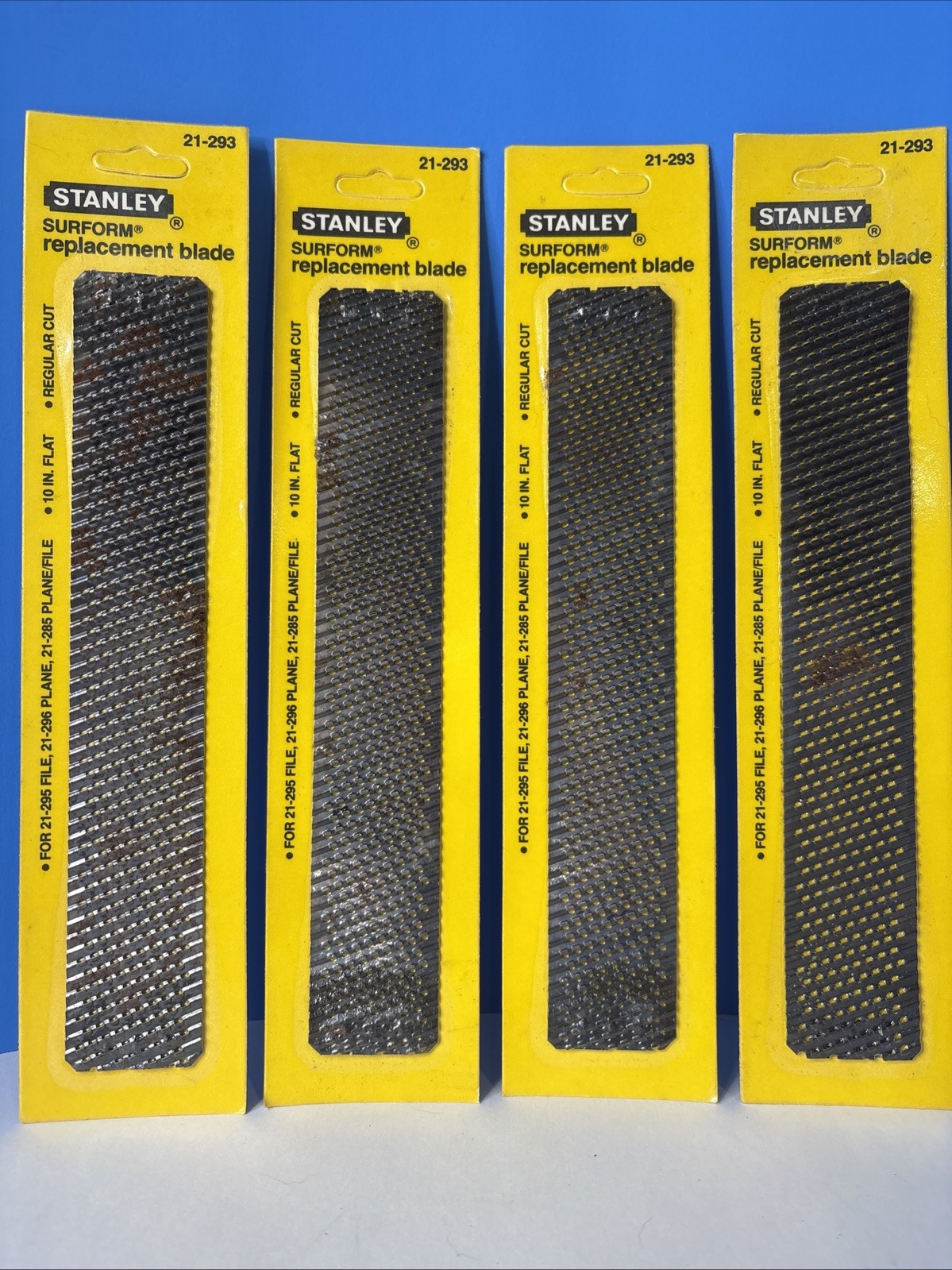 4x Lot Stanley SURFORM 21-293 Replacement Blade 10 in. Flat, Regular Cut NEW NOS