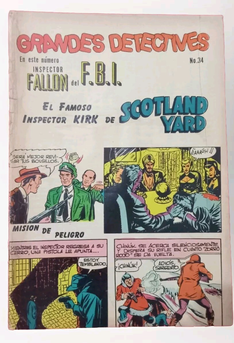 MANHUNT #2 1953 Magazine Enterprises Detective Spanish Comic Variant ENS Mexico