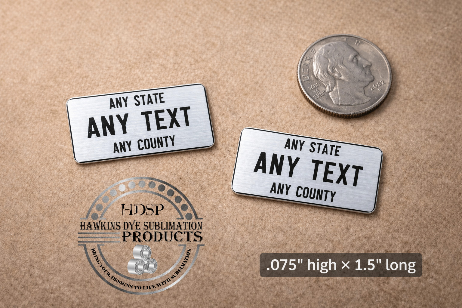 Custom RC License Plate Set 1/10 Scale Car Tag Personalized Text Aluminum