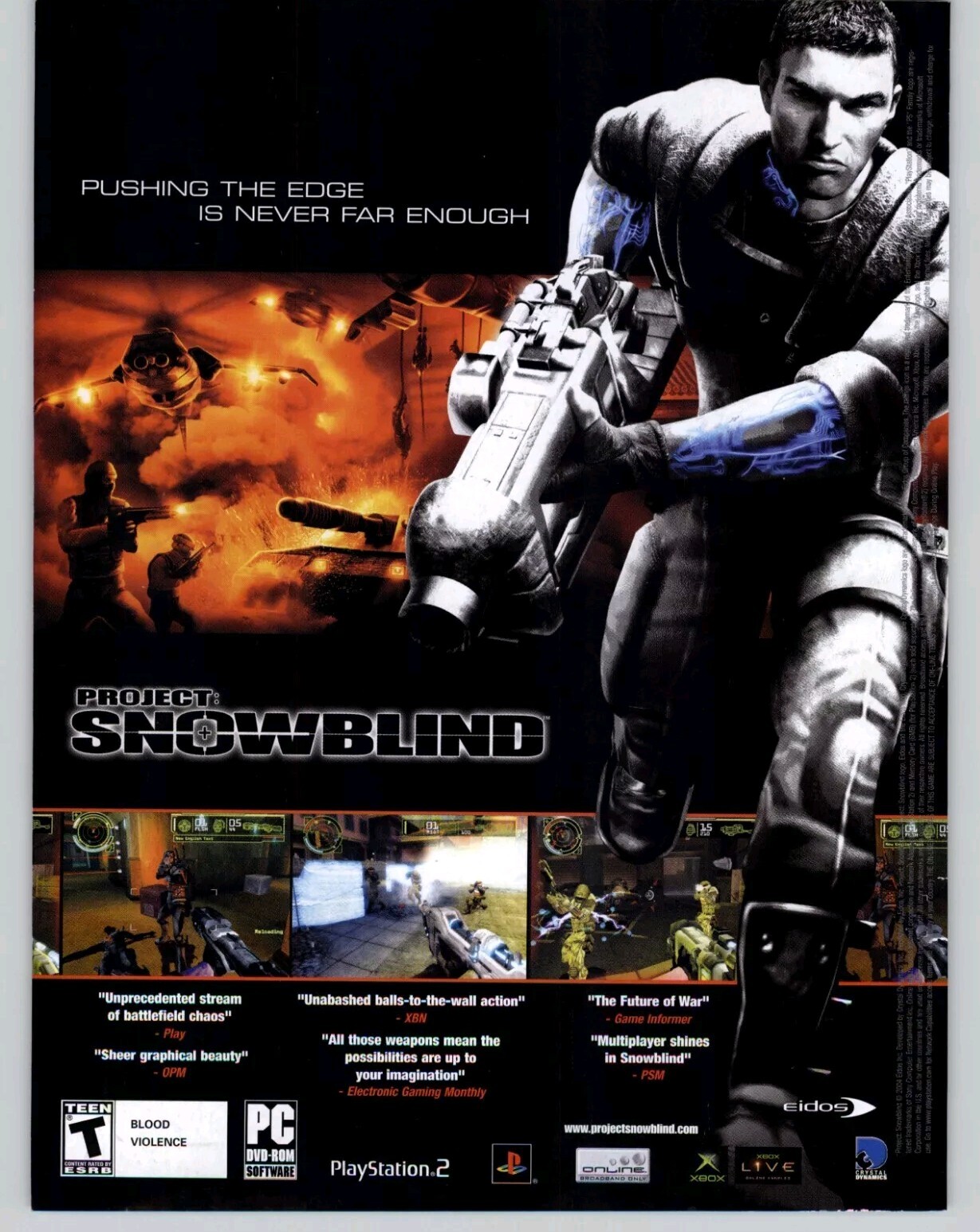 Project Snowblind PS2 Xbox 2004 Print Ad/Poster Official Video Game Room Pop Art