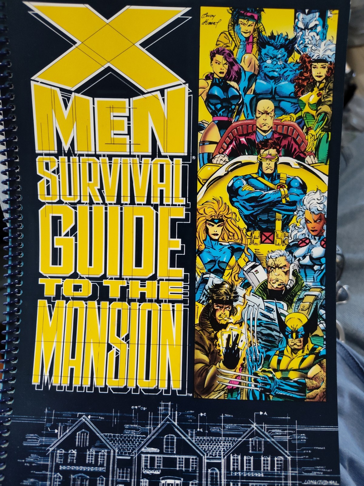 Vintage X-Men Survival Guide to the Mansion Marvel Comics Spiral Book 1990s