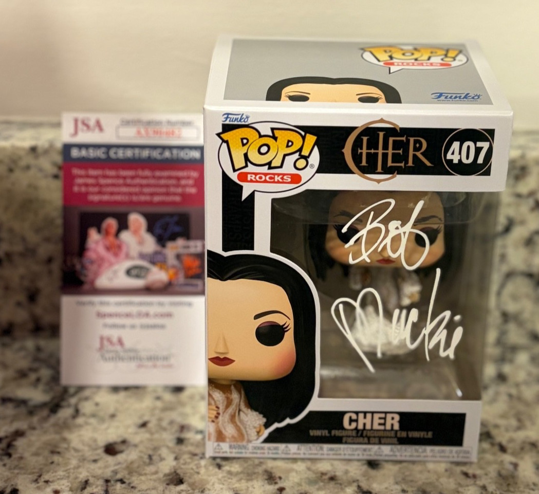 Bob Mackie Signed Auto Funko Pop 407 Cher 1974 Met Gala Fashion Designer JSA