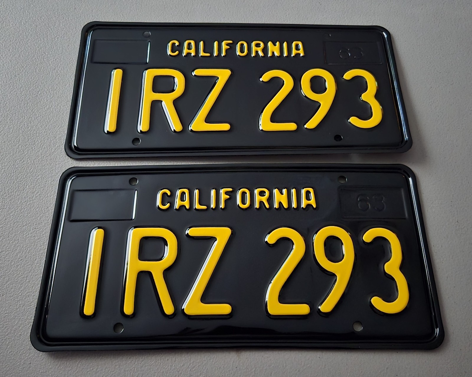 1963 Vintage ORIGINAL California License Plates 1964 1965 1967 1968 1969 1966