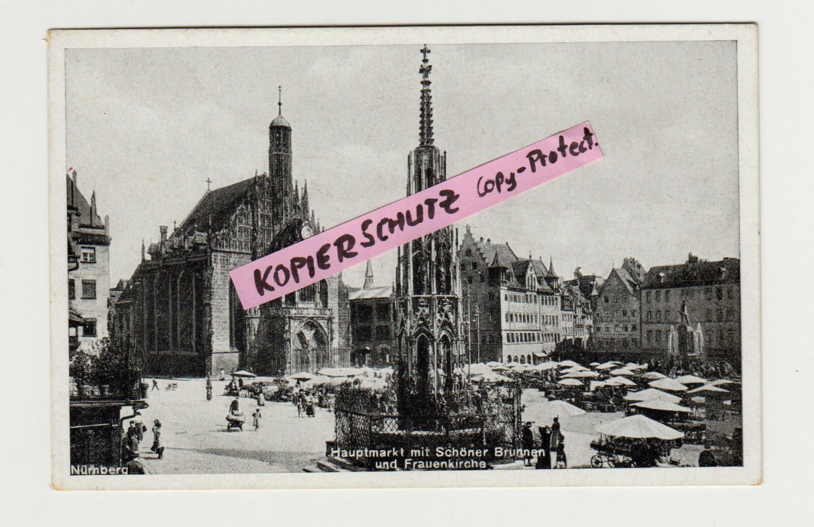 Nuremberg Main Market with Beautiful Fountain Frauenkirche - Publisher \