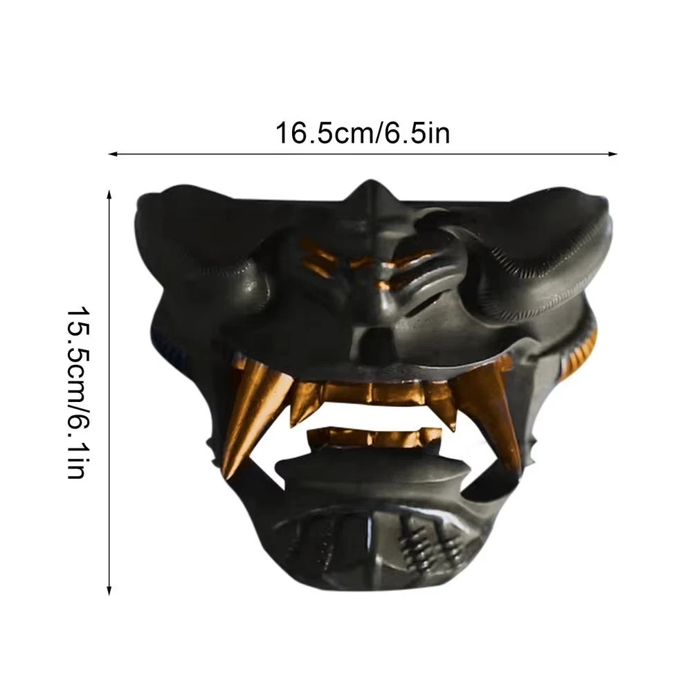 Oni Katana Mask Wall Holder Mounted Rack Japanese Black Samuraisword Display