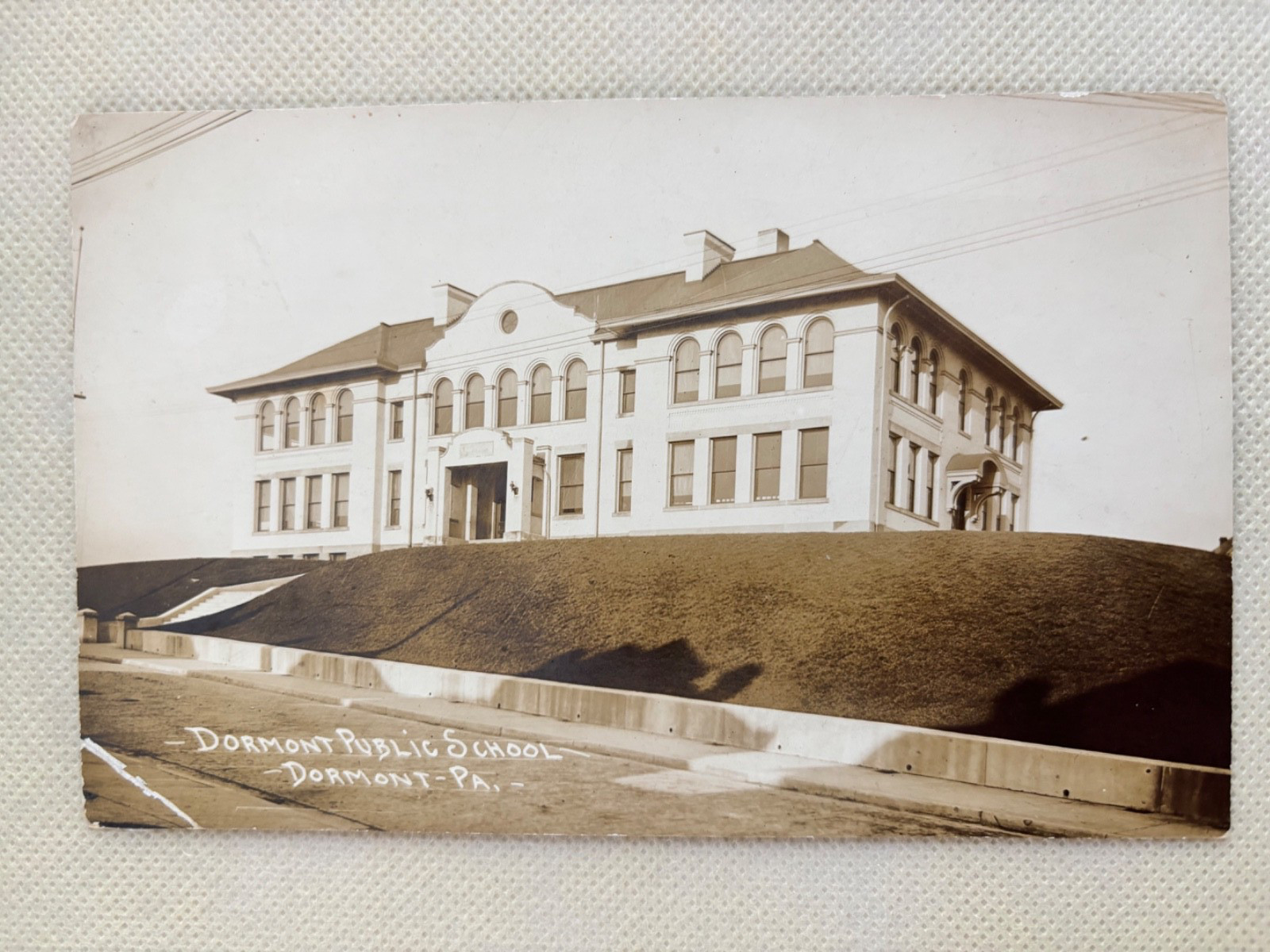 Dormont PA RPPC Dormont Public School Vintage Postcard c.1910s Pittsburgh