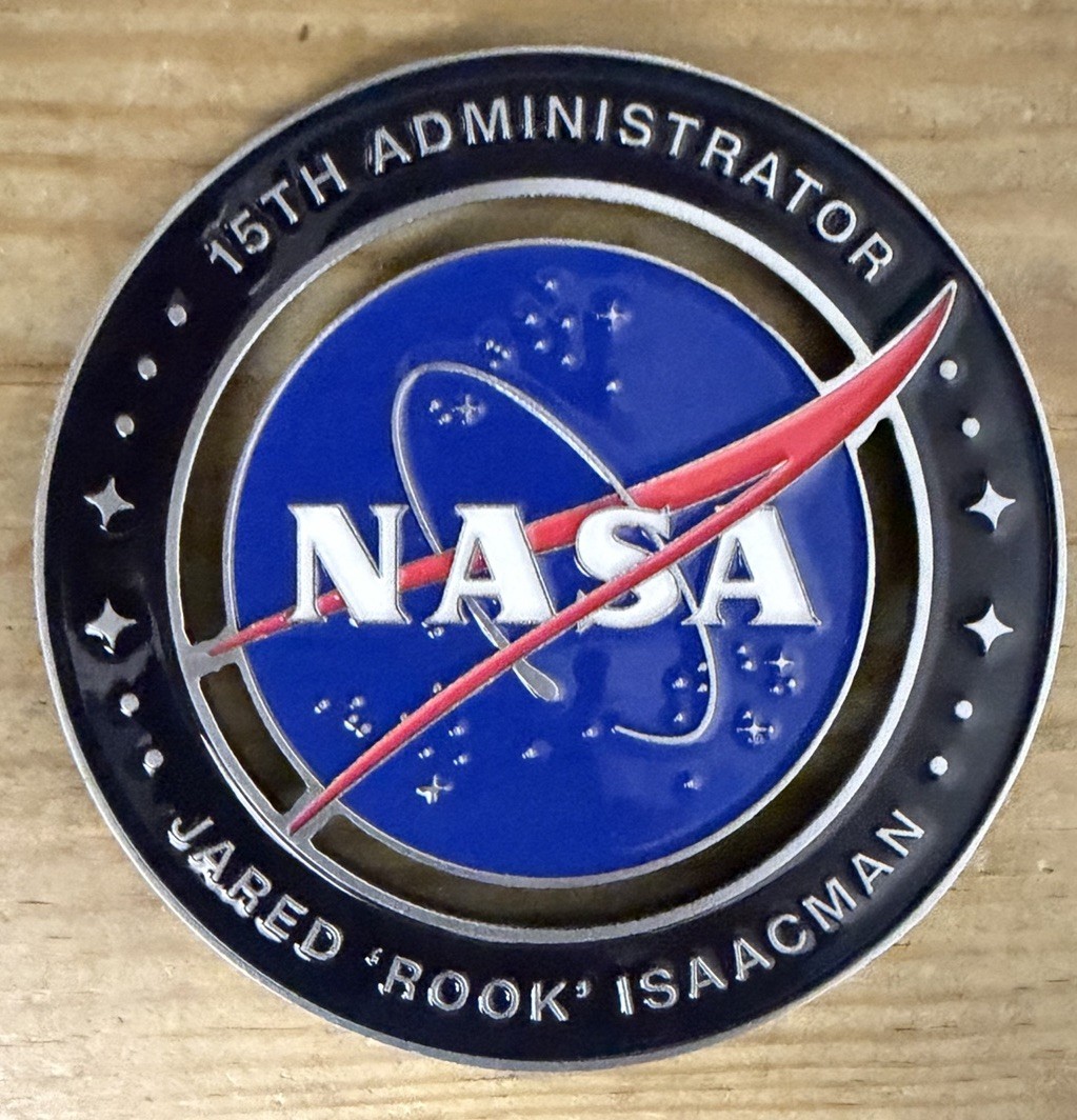 NASA Administrator Jared Issacman Challenge Coin( 3.5x3.5) Weighty