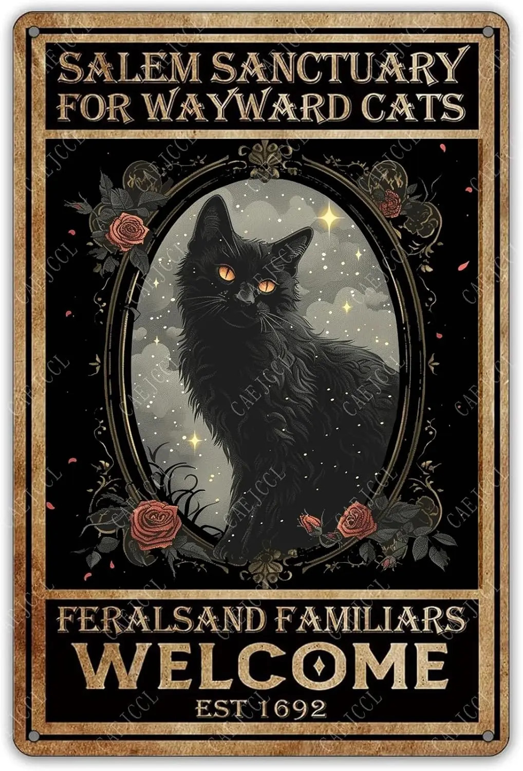 Sanctuary For Wayward Cats Feralsand Tin Metal Signs Home Décor 8x12 