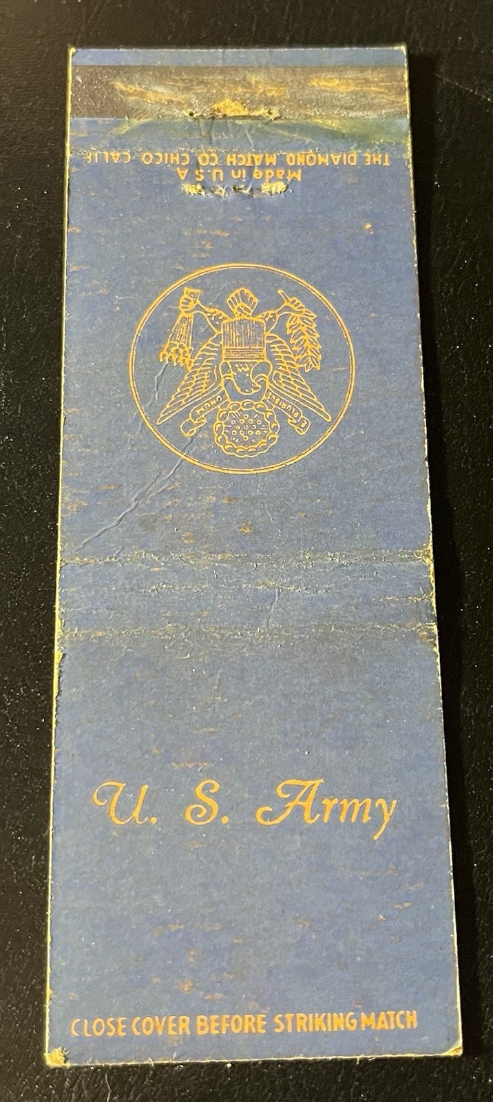 Matchbook Cover WWll Era US Army With Logo  VINTAGE