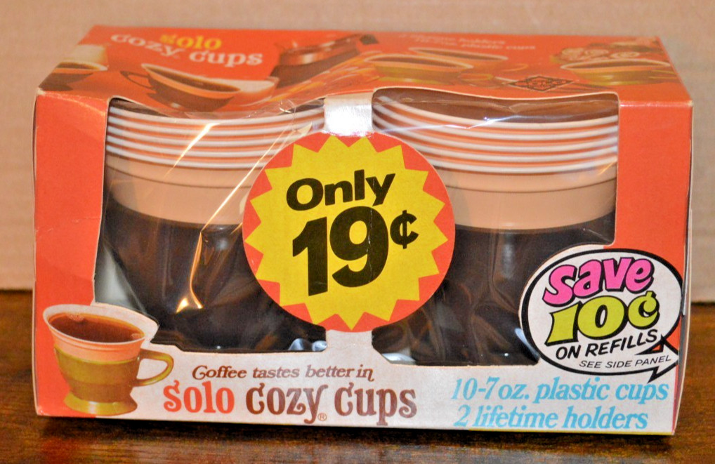 Solo Cozy Coffee Disposable Cups Vintage 70’s Unopened Box of NOS