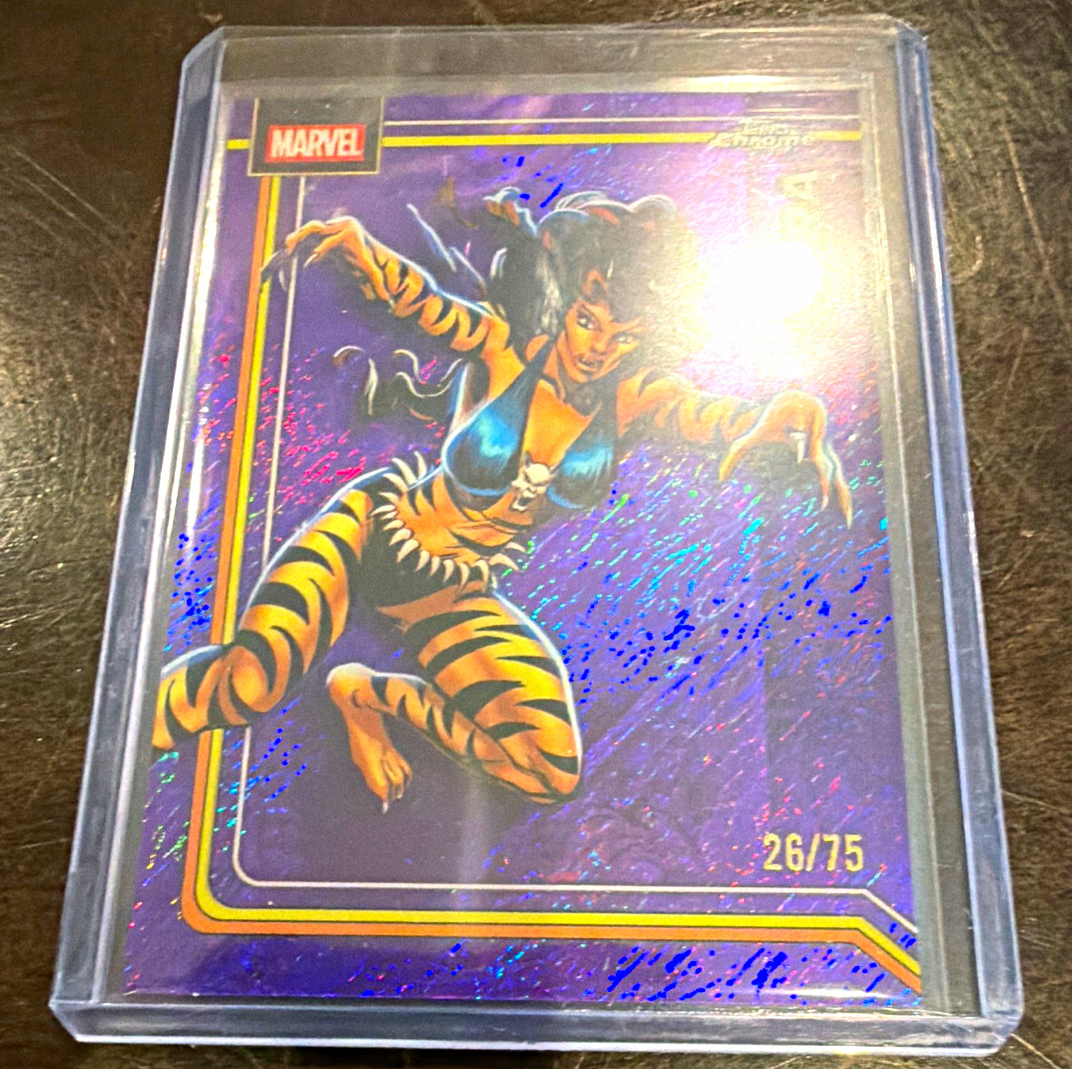 Topps Chrome Marvel Tigra #179 Serial Numbered 26/75 Non-Sport Trading Card