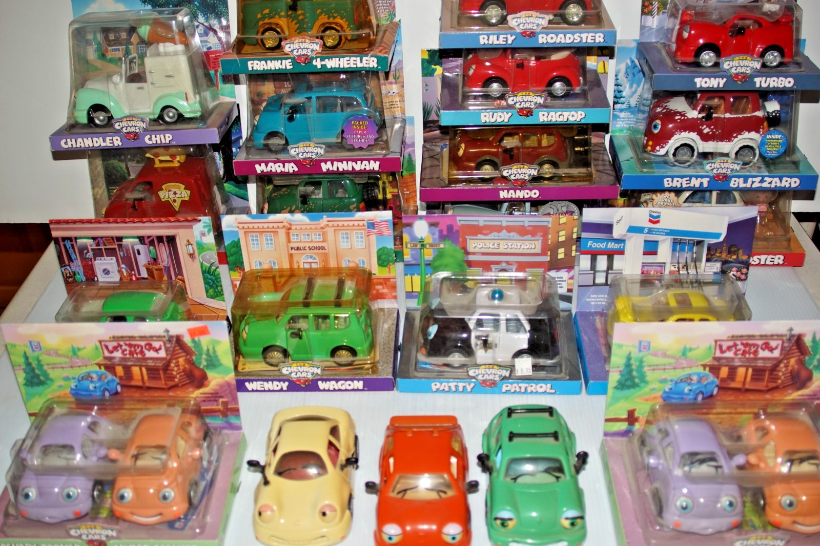 Chevron Cars collection lot of 18 Cars New in Original Boxes