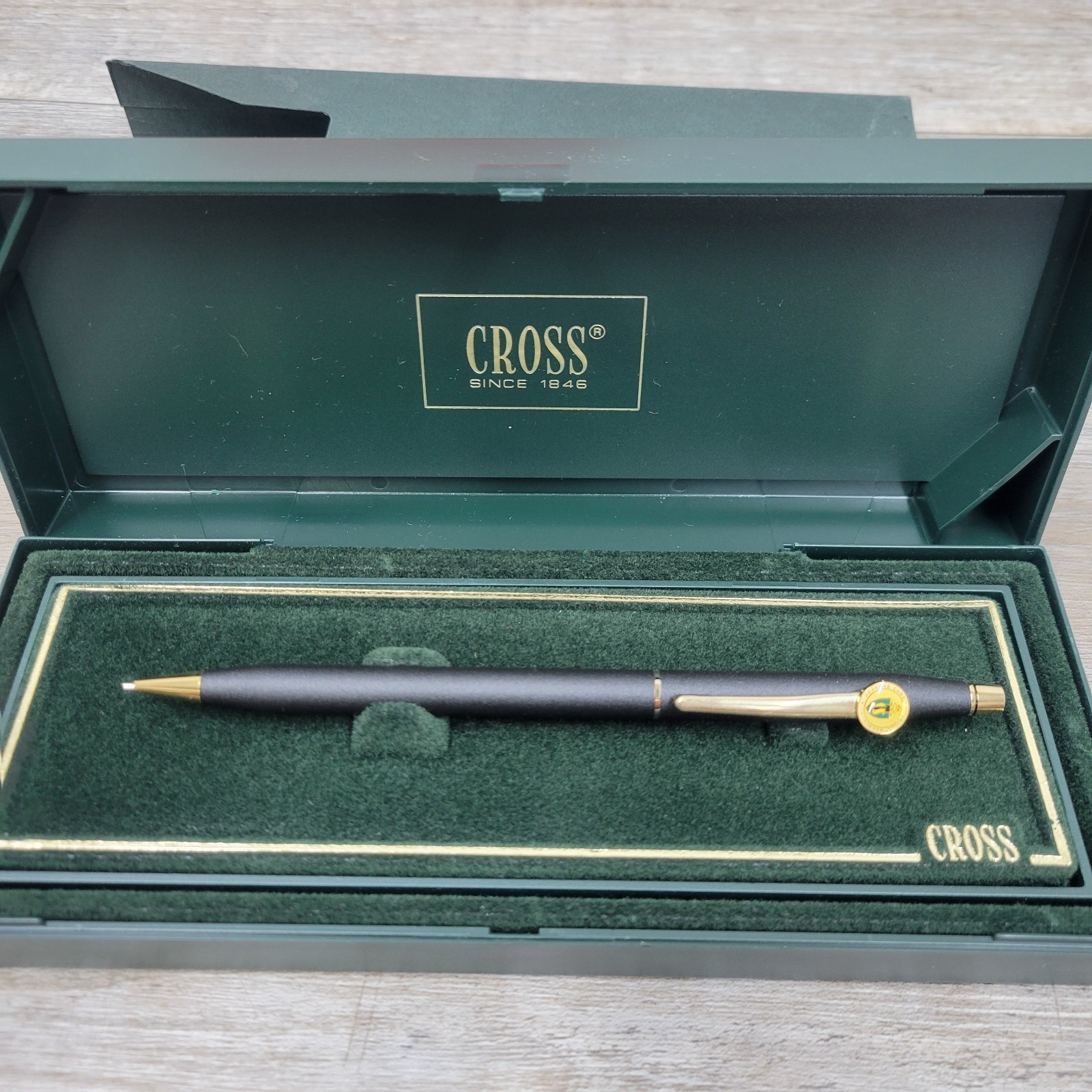 Cross Century Matte Black Gold Pencil Vintage DCAA Defense Contract Audit Agency